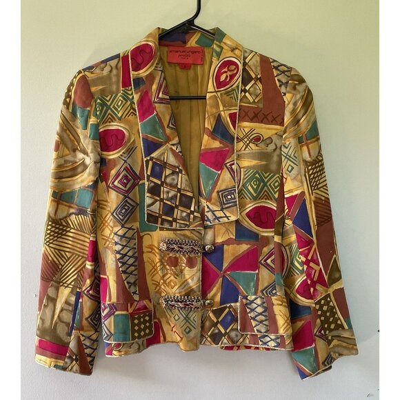 Emanuel Ungaro Parallele Paris Jacket Blazer Made In Italy Size 6